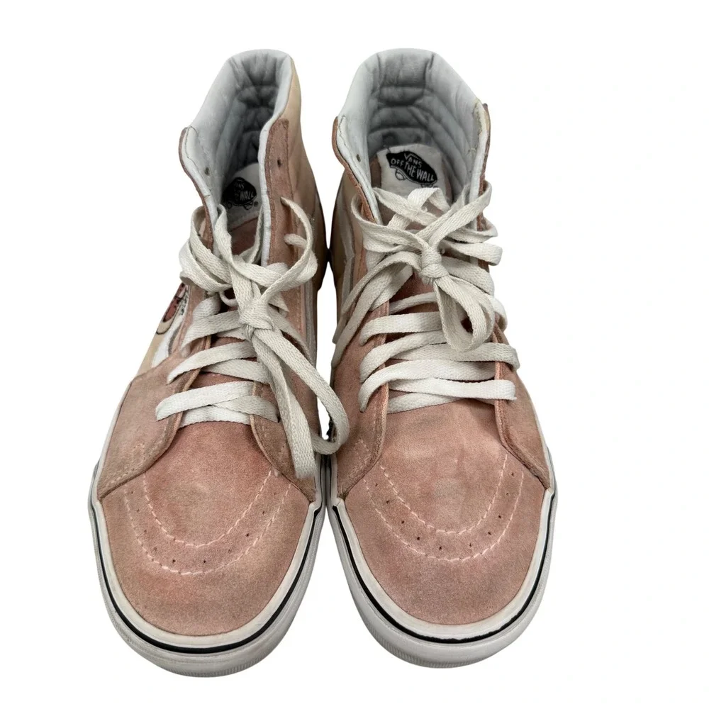 Vans x Disney Sk8-Hi Mickey Minnie Mouse Pink Suede Floral Sneakers‎ Womens 9
